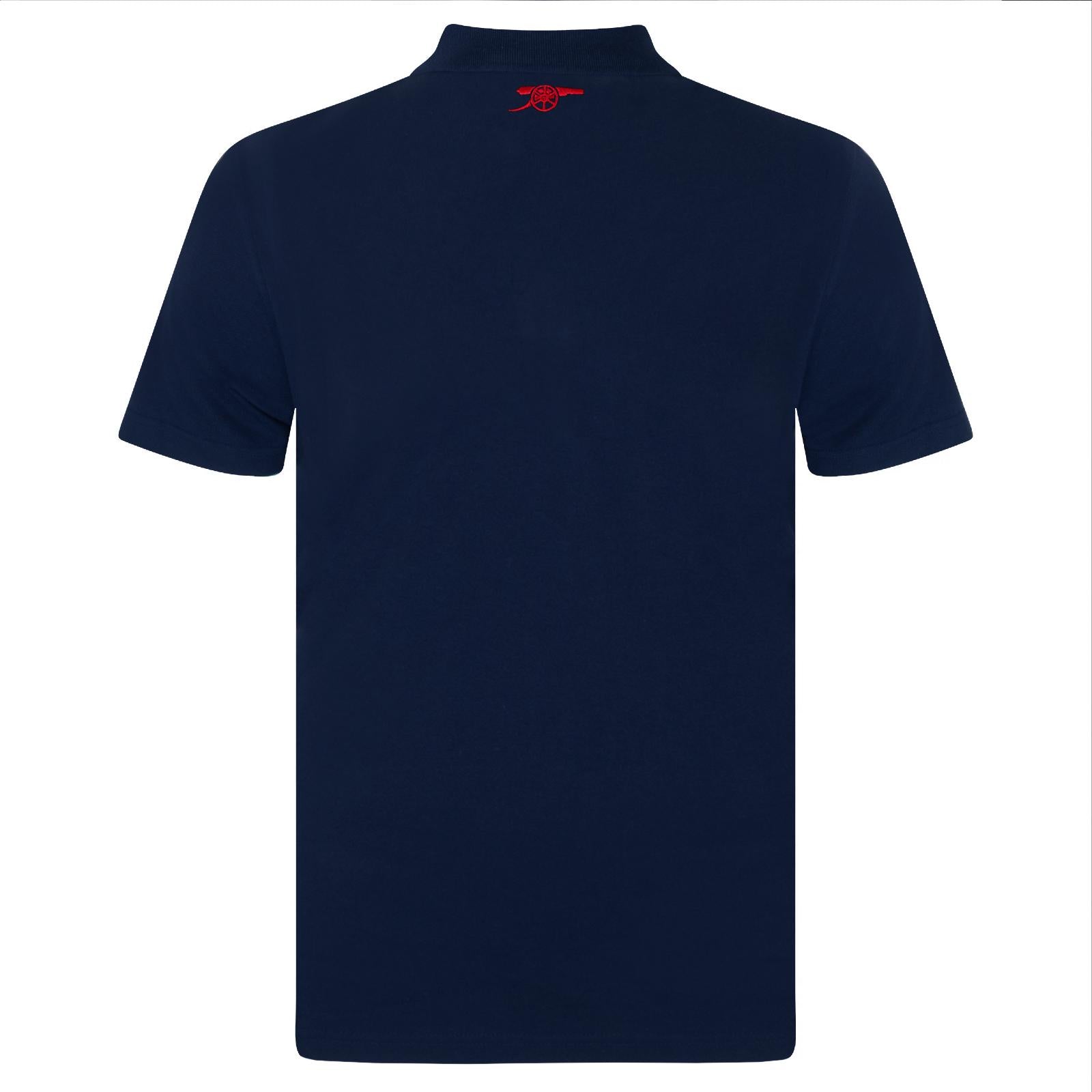 Navy Blue - Back - Arsenal FC Mens Polo Shirt