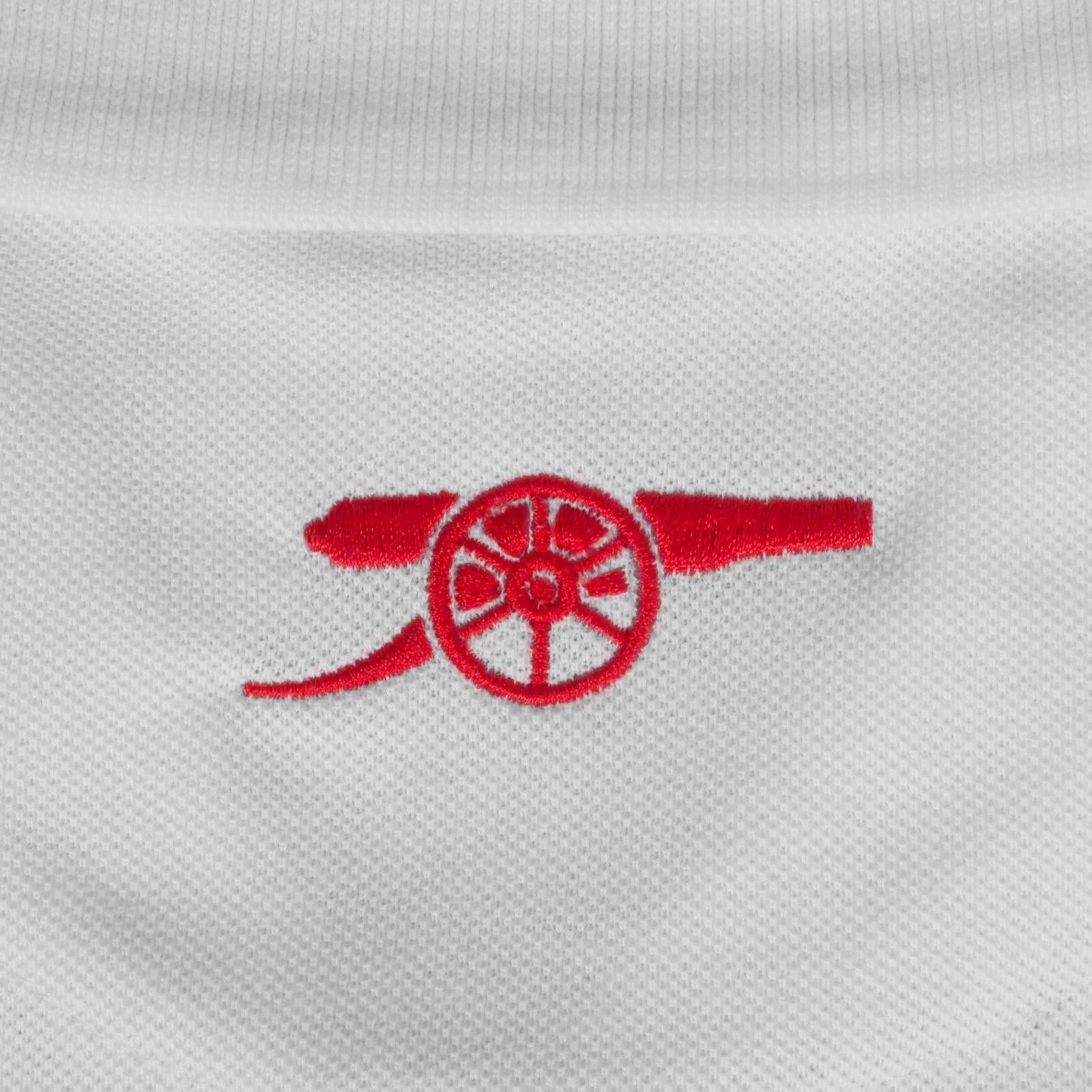 White - Pack Shot - Arsenal FC Mens Polo Shirt