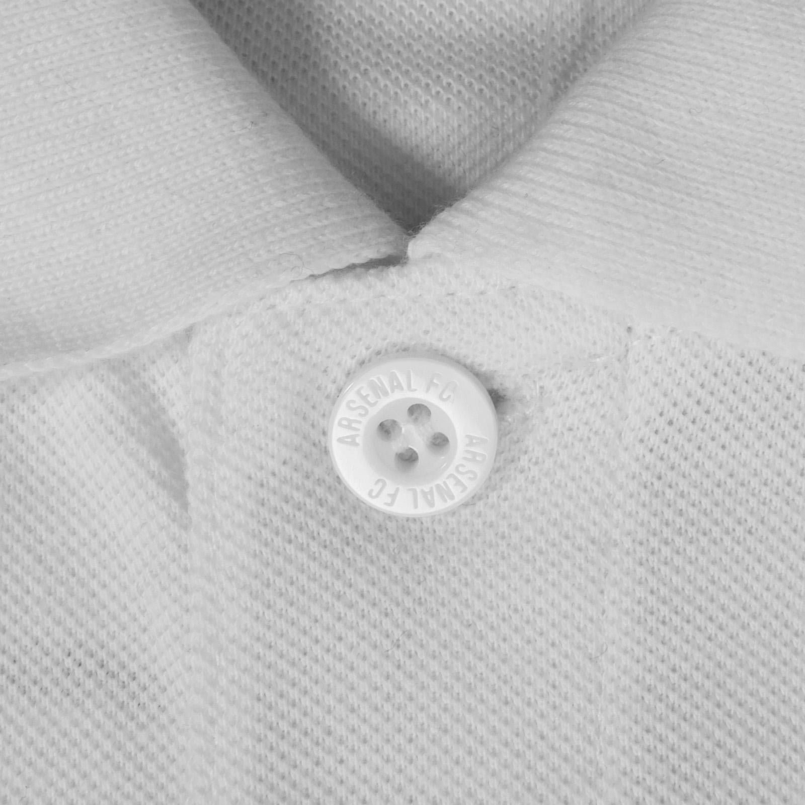 White - Close up - Arsenal FC Mens Polo Shirt