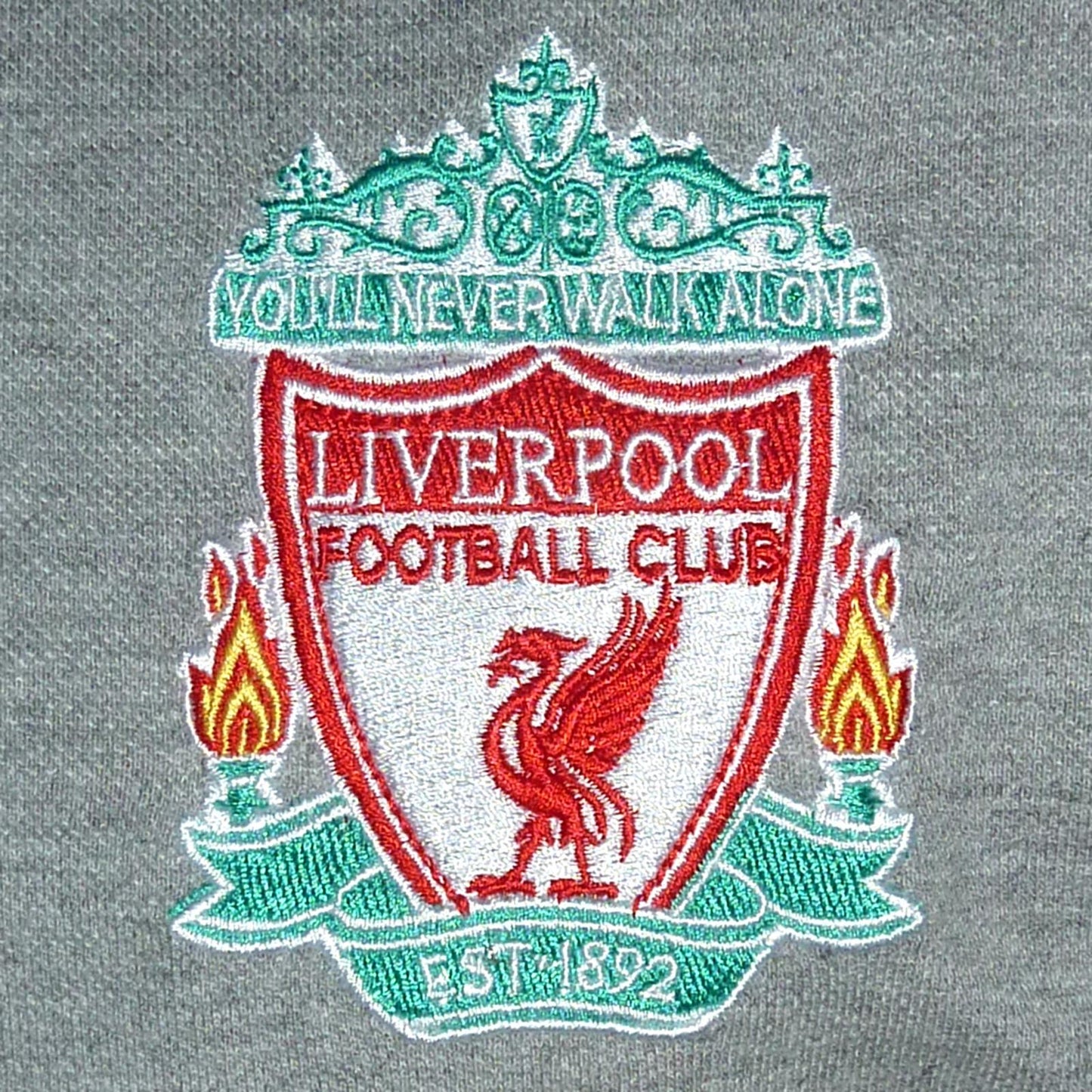 Grey - Back - Liverpool FC Mens Crest Polo Shirt