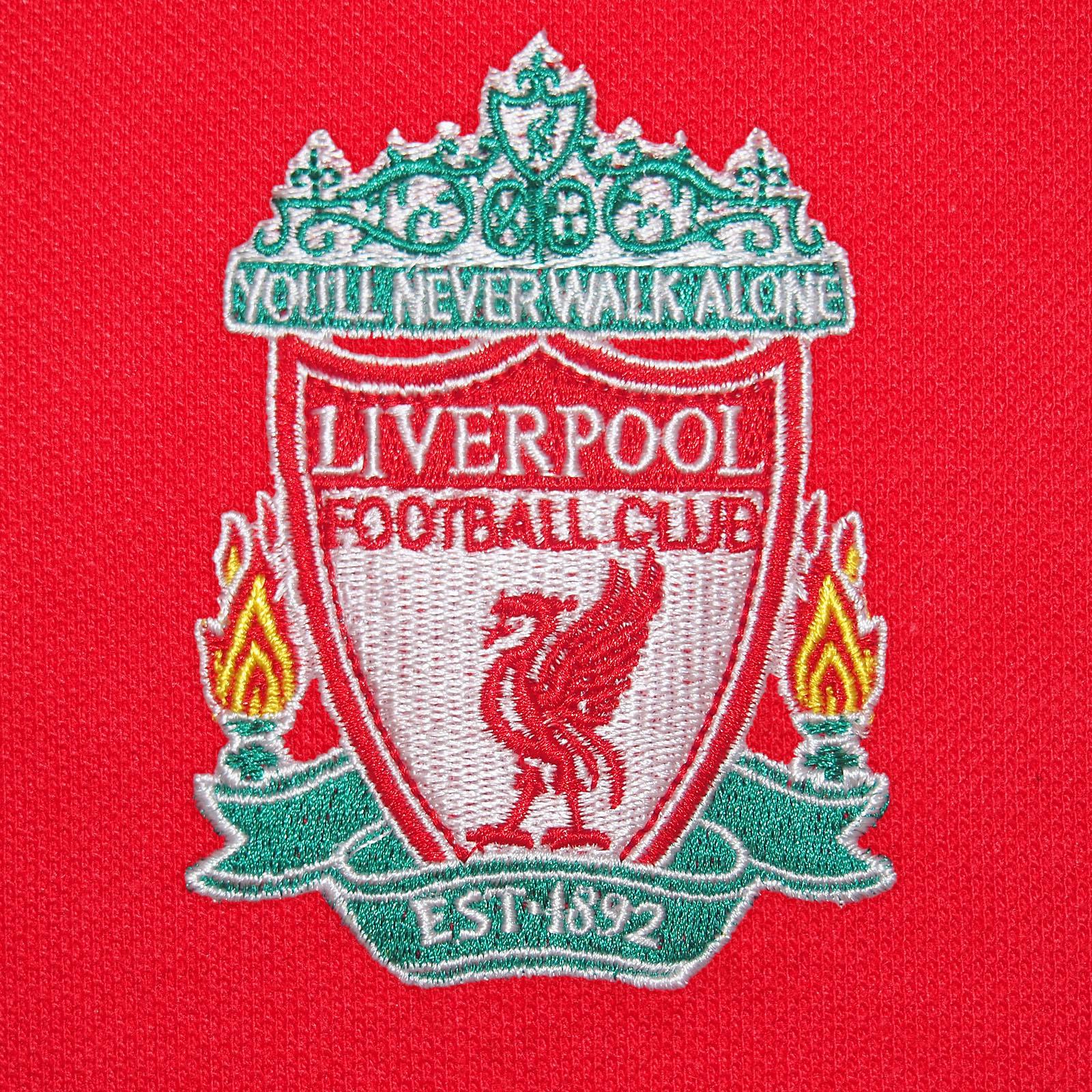 Red - Back - Liverpool FC Mens Crest Polo Shirt