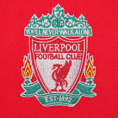 Red - Back - Liverpool FC Mens Crest Polo Shirt