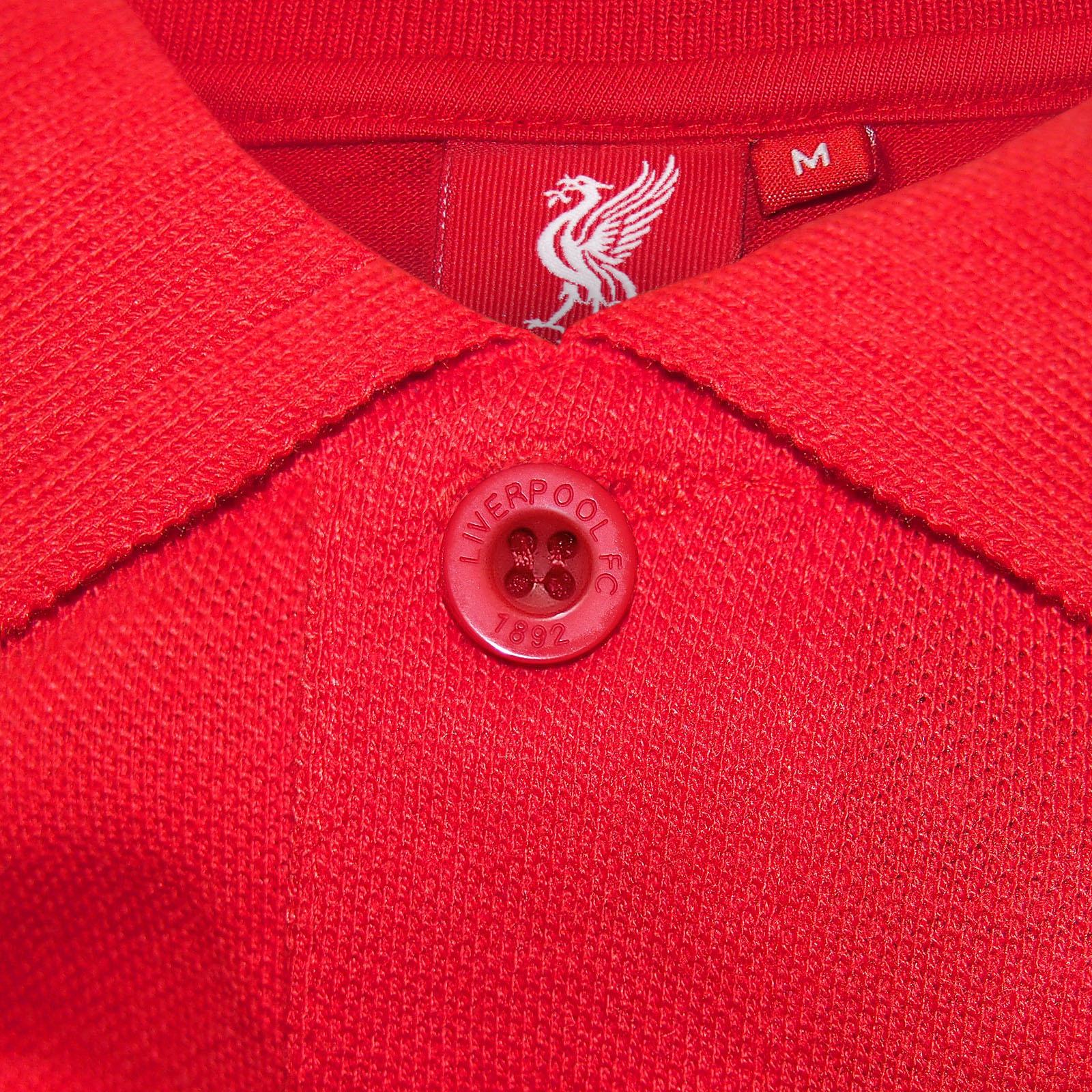 Red - Lifestyle - Liverpool FC Mens Crest Polo Shirt