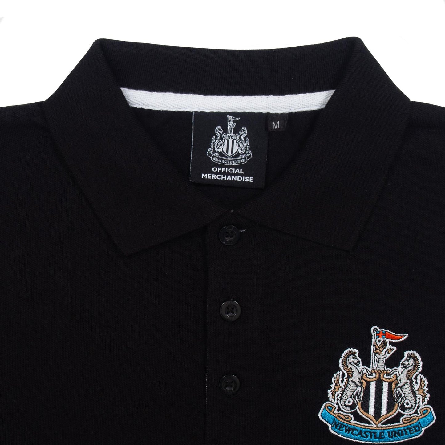 Black - Lifestyle - Newcastle United FC Mens Contrast Polo Shirt
