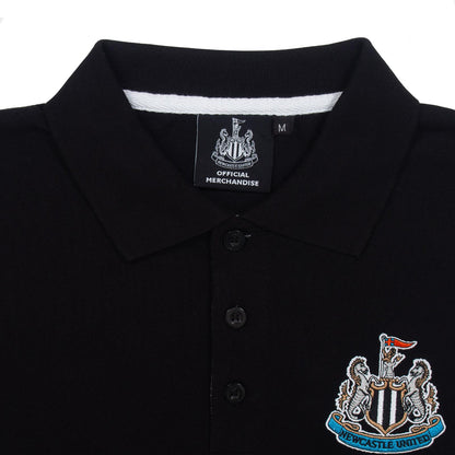 Black - Lifestyle - Newcastle United FC Mens Contrast Polo Shirt