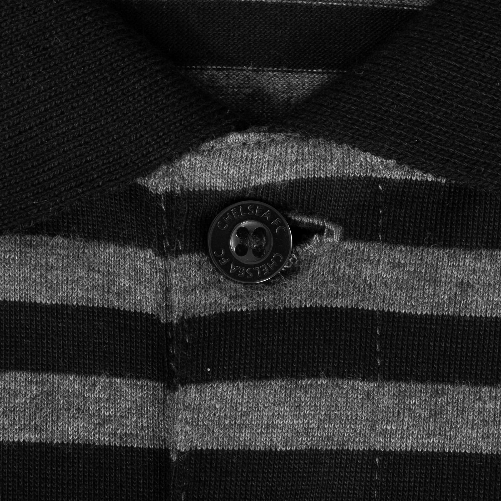 Black-Grey - Lifestyle - Chelsea FC Mens Striped Polo Shirt