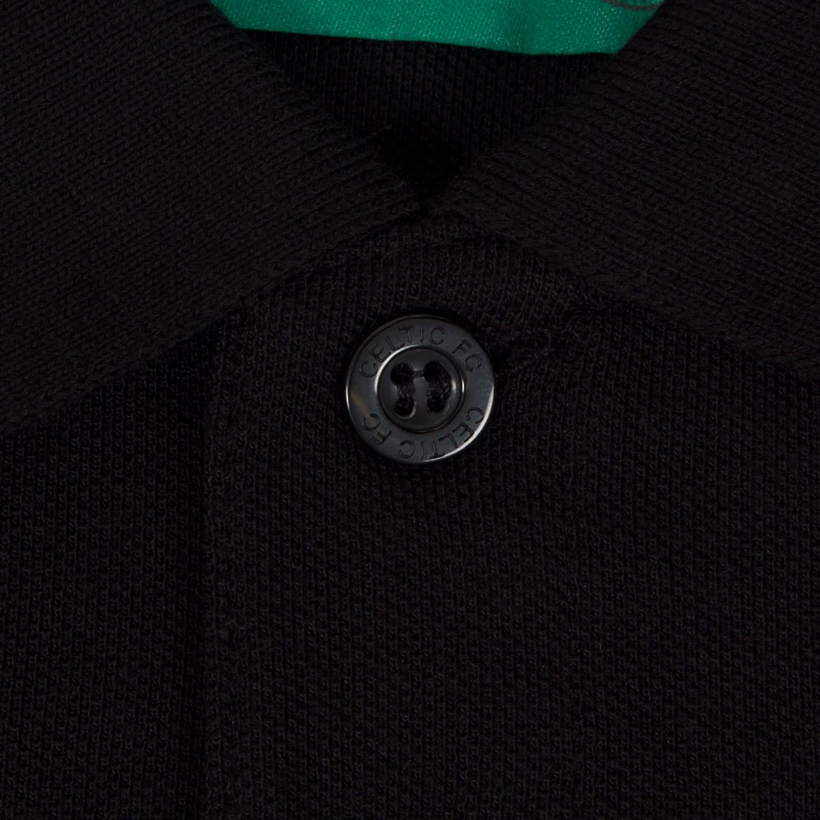Black - Side - Celtic FC Mens Crest Polo Shirt