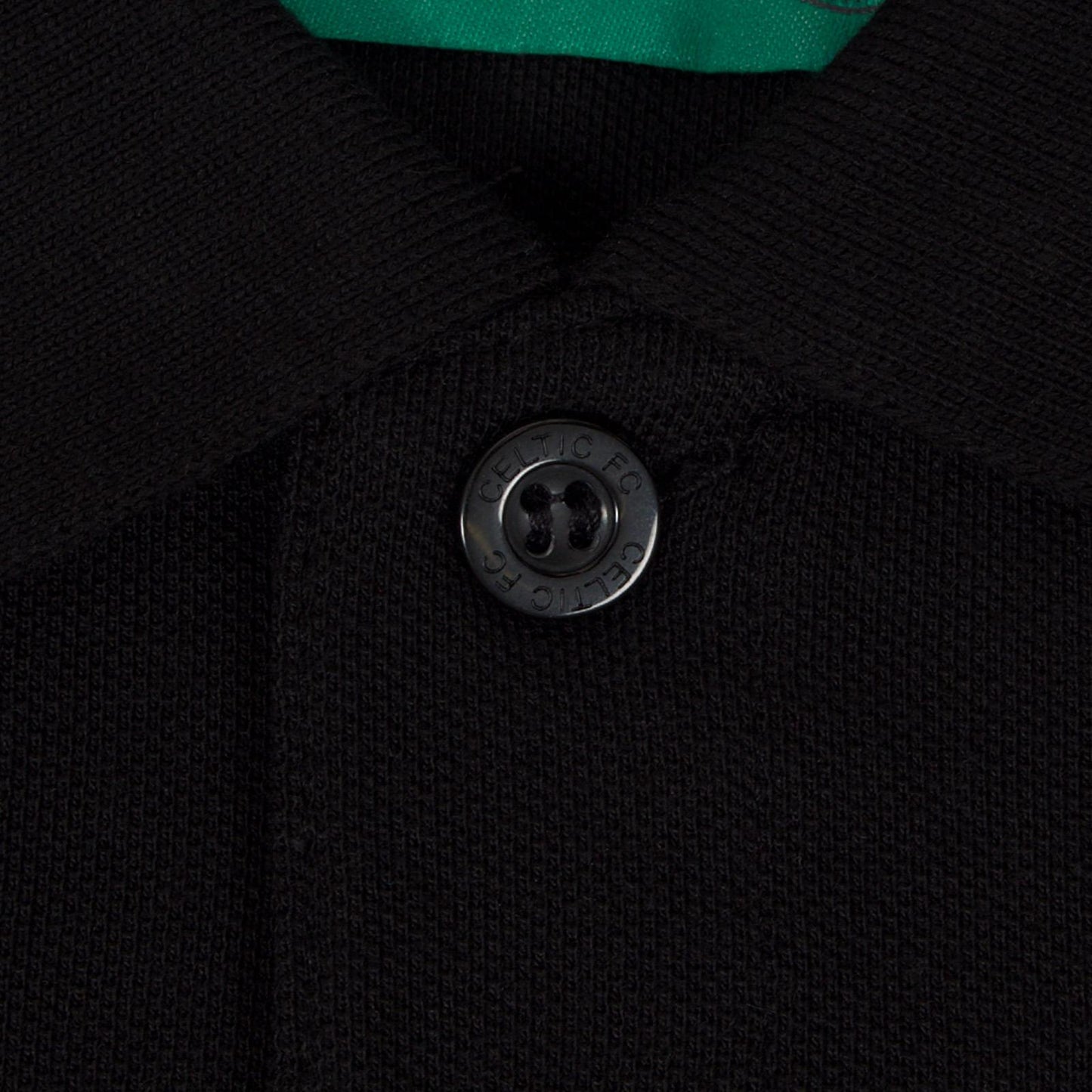 Black - Side - Celtic FC Mens Crest Polo Shirt