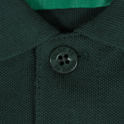 Green - Close up - Celtic FC Mens Crest Polo Shirt