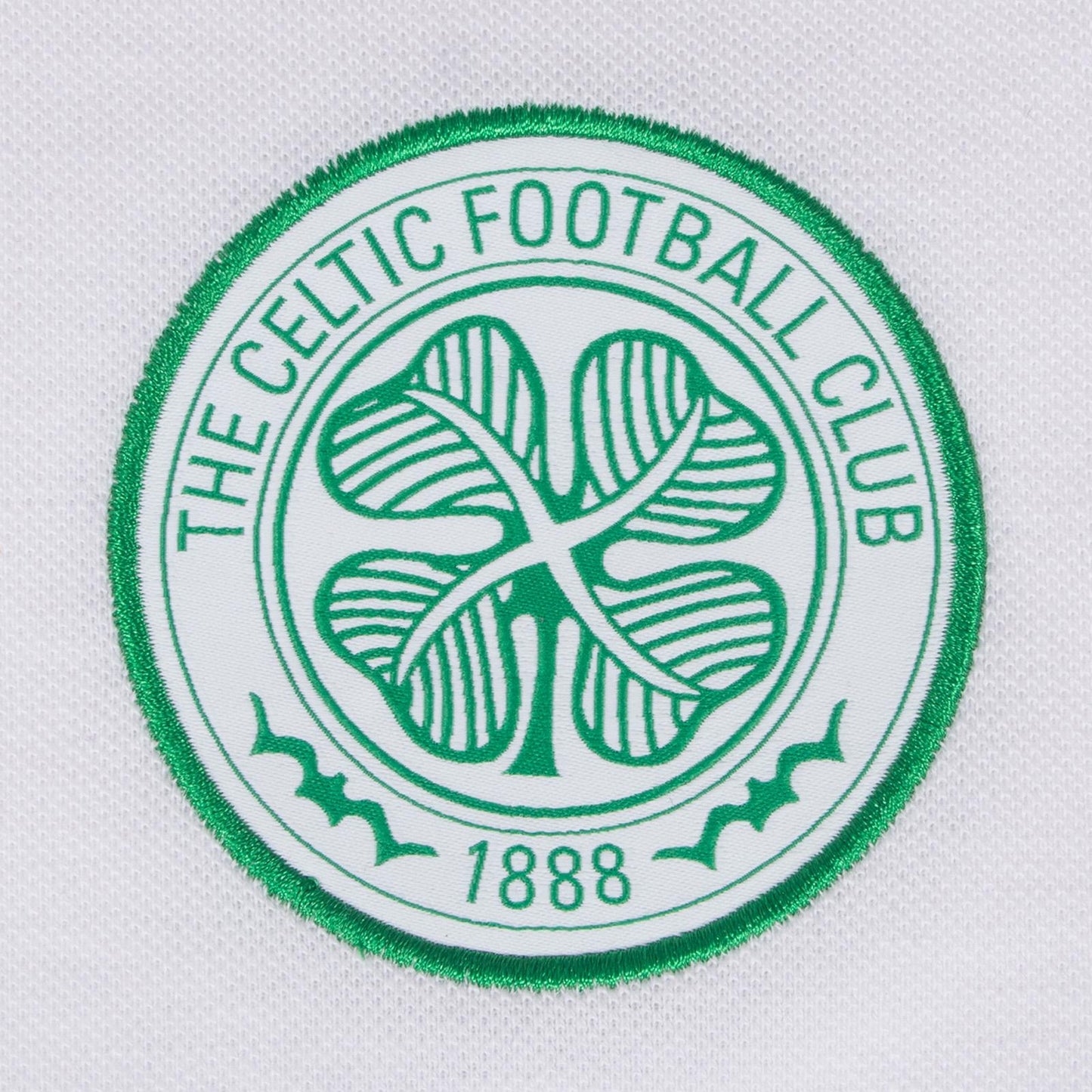 White - Side - Celtic FC Mens Crest Polo Shirt