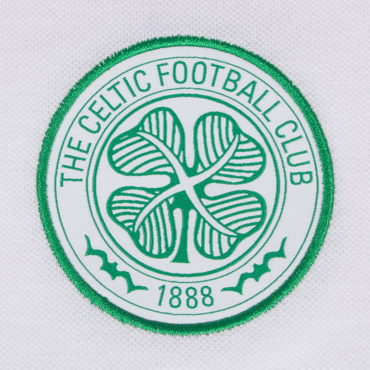 White - Side - Celtic FC Mens Crest Polo Shirt