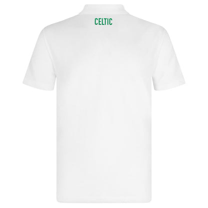 White - Lifestyle - Celtic FC Mens Crest Polo Shirt