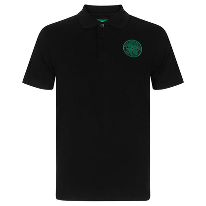 Black - Back - Celtic FC Mens Crest Polo Shirt