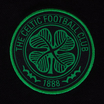 Black - Side - Celtic FC Mens Crest Polo Shirt