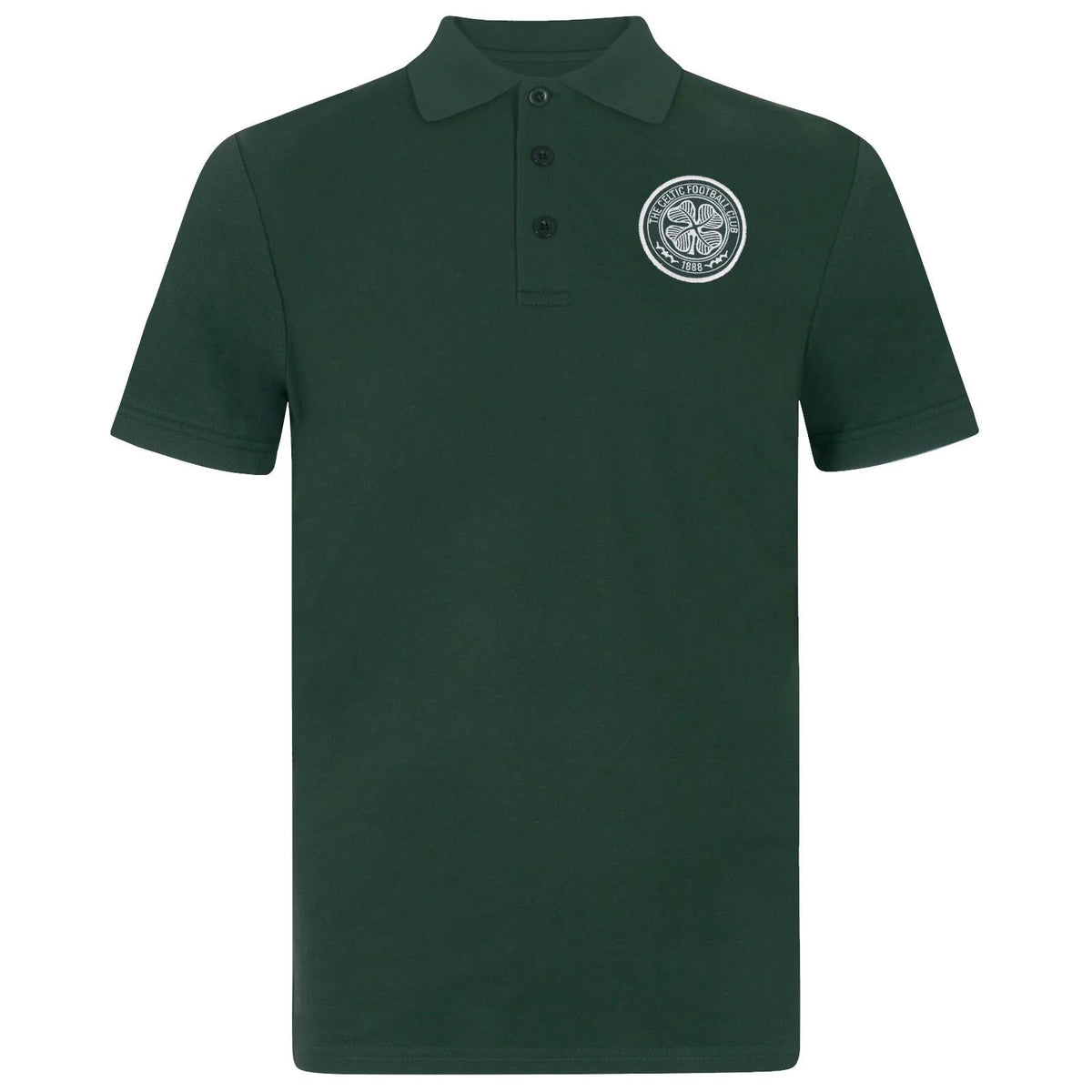 Green - Back - Celtic FC Mens Crest Polo Shirt