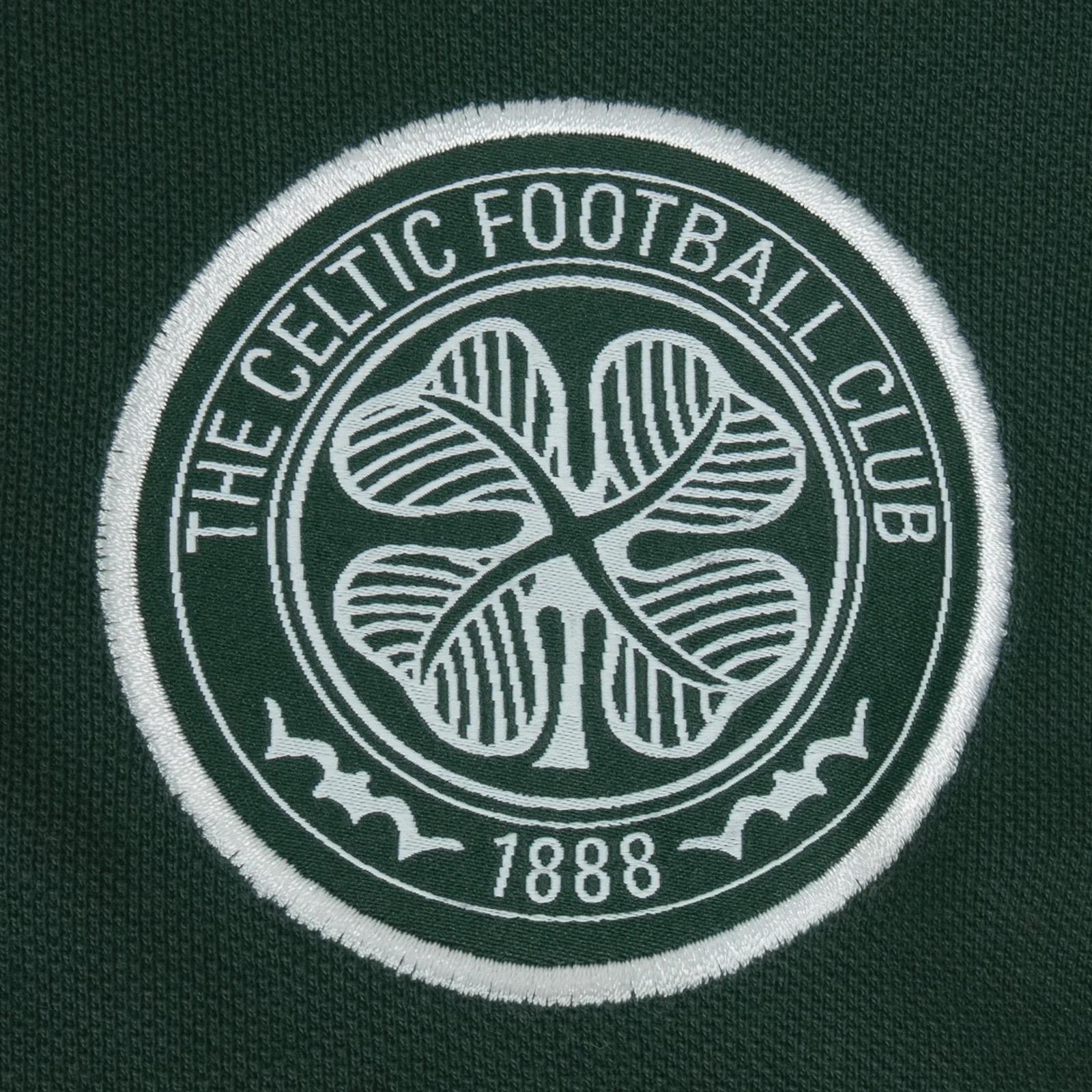 Green - Side - Celtic FC Mens Crest Polo Shirt