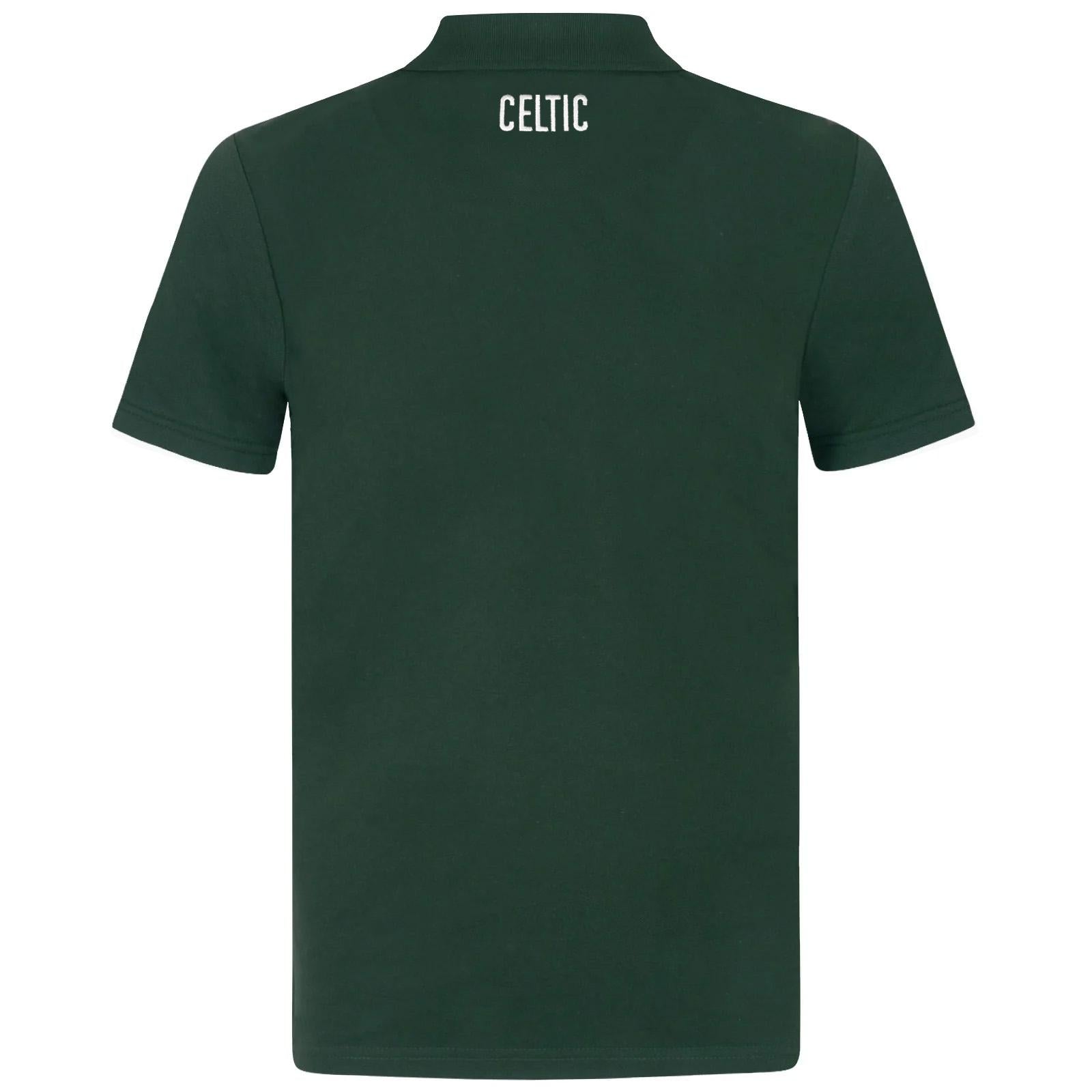 Green - Lifestyle - Celtic FC Mens Crest Polo Shirt
