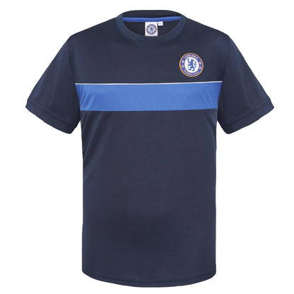 Navy - Back - Chelsea FC Boys Cole Palmer 10 Polyester T-Shirt