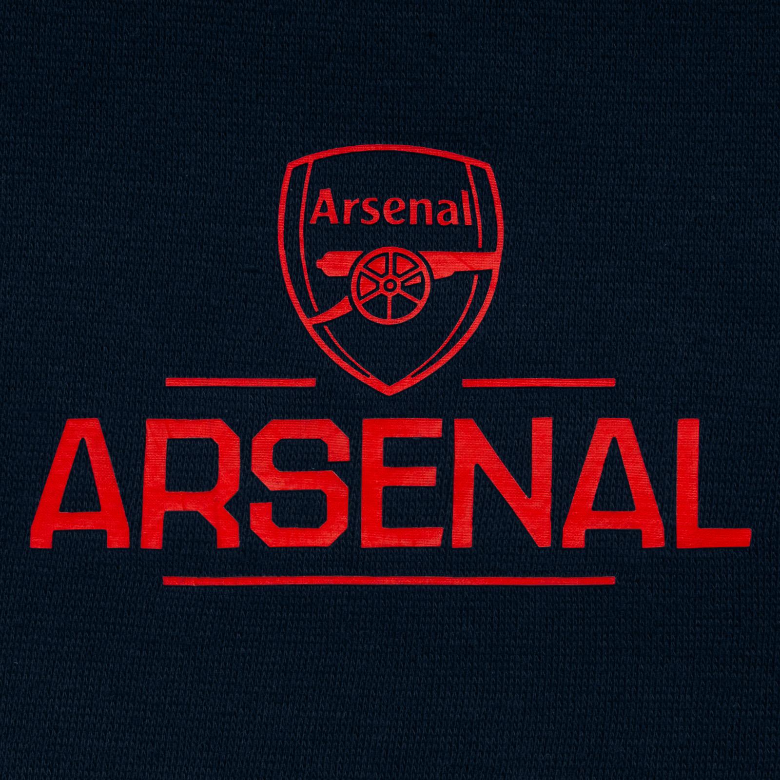 Navy Blue - Side - Arsenal FC Boys Fleece Full Zip Hoodie