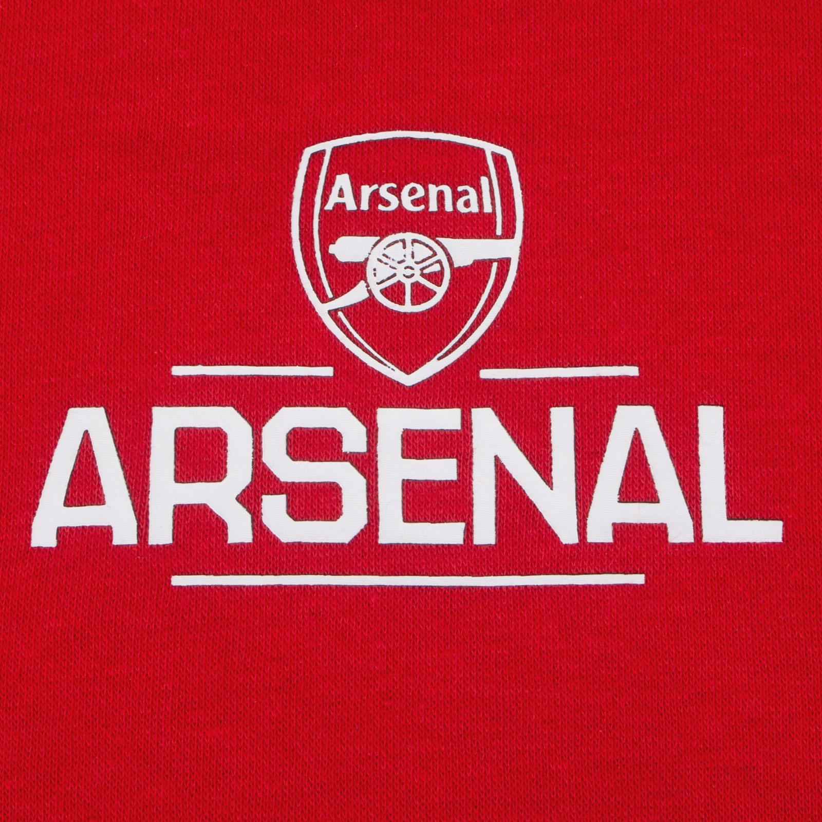 Red - Side - Arsenal FC Boys Fleece Full Zip Hoodie