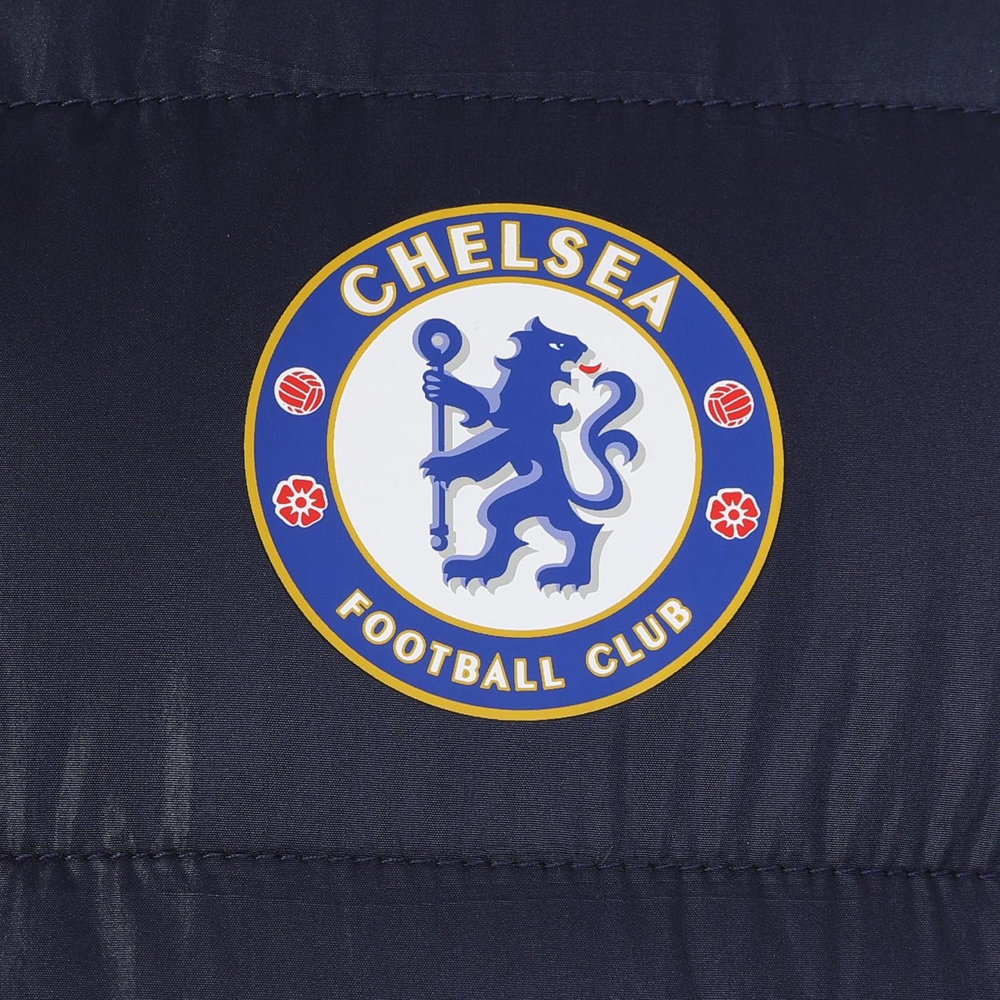 Navy - Back - Chelsea FC Mens Quilted Padded Gilet