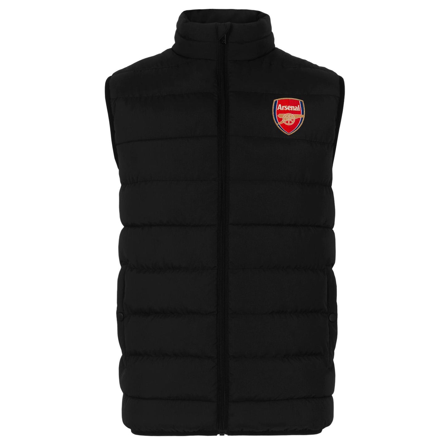Black - Back - Arsenal FC Mens Quilted Padded Gilet