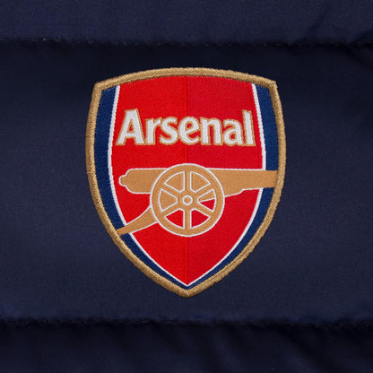 Navy Blue - Side - Arsenal FC Mens Quilted Padded Gilet