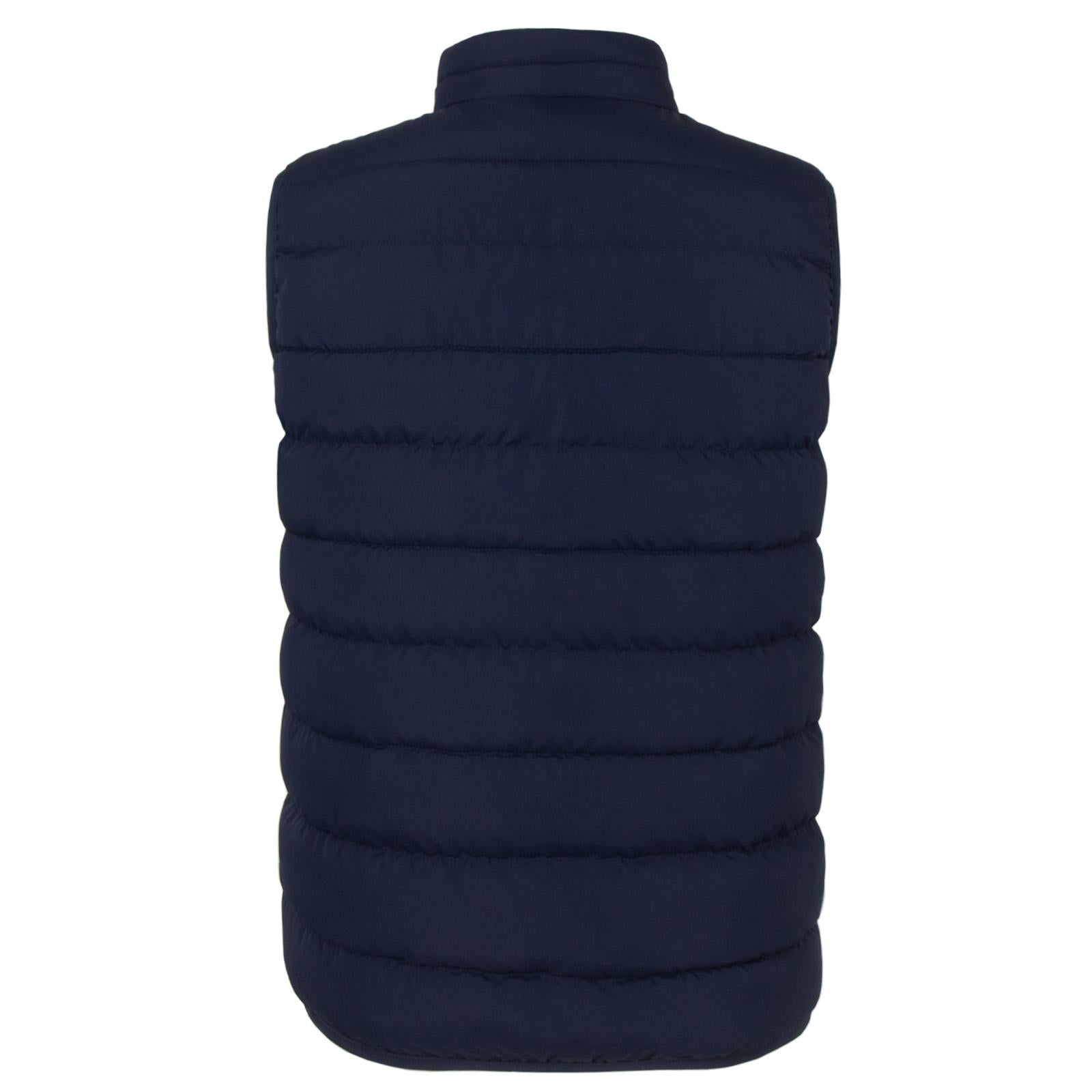 Navy Blue - Close up - Tottenham Hotspur FC Mens Quilted Padded Gilet