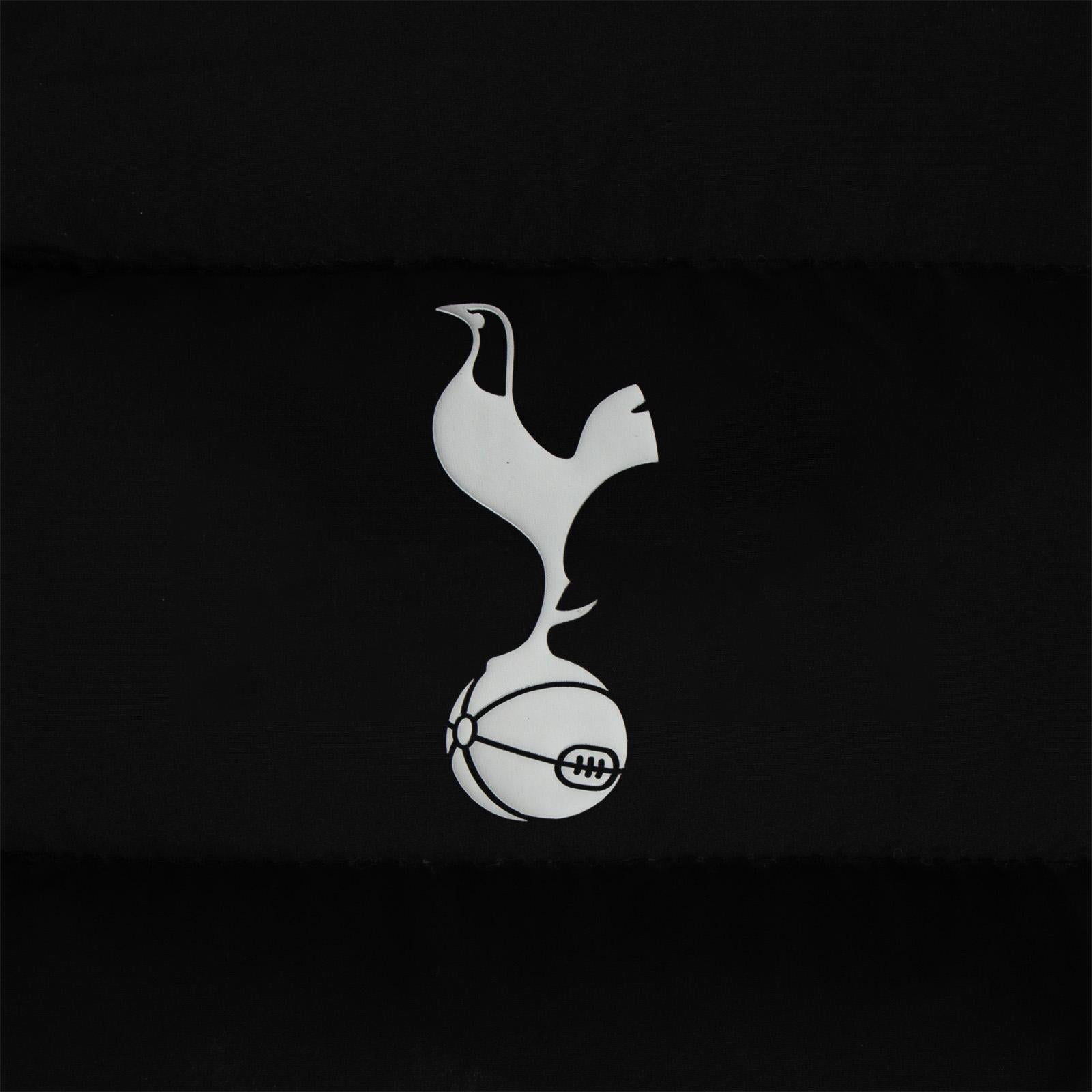 Black - Side - Tottenham Hotspur FC Mens Quilted Padded Gilet