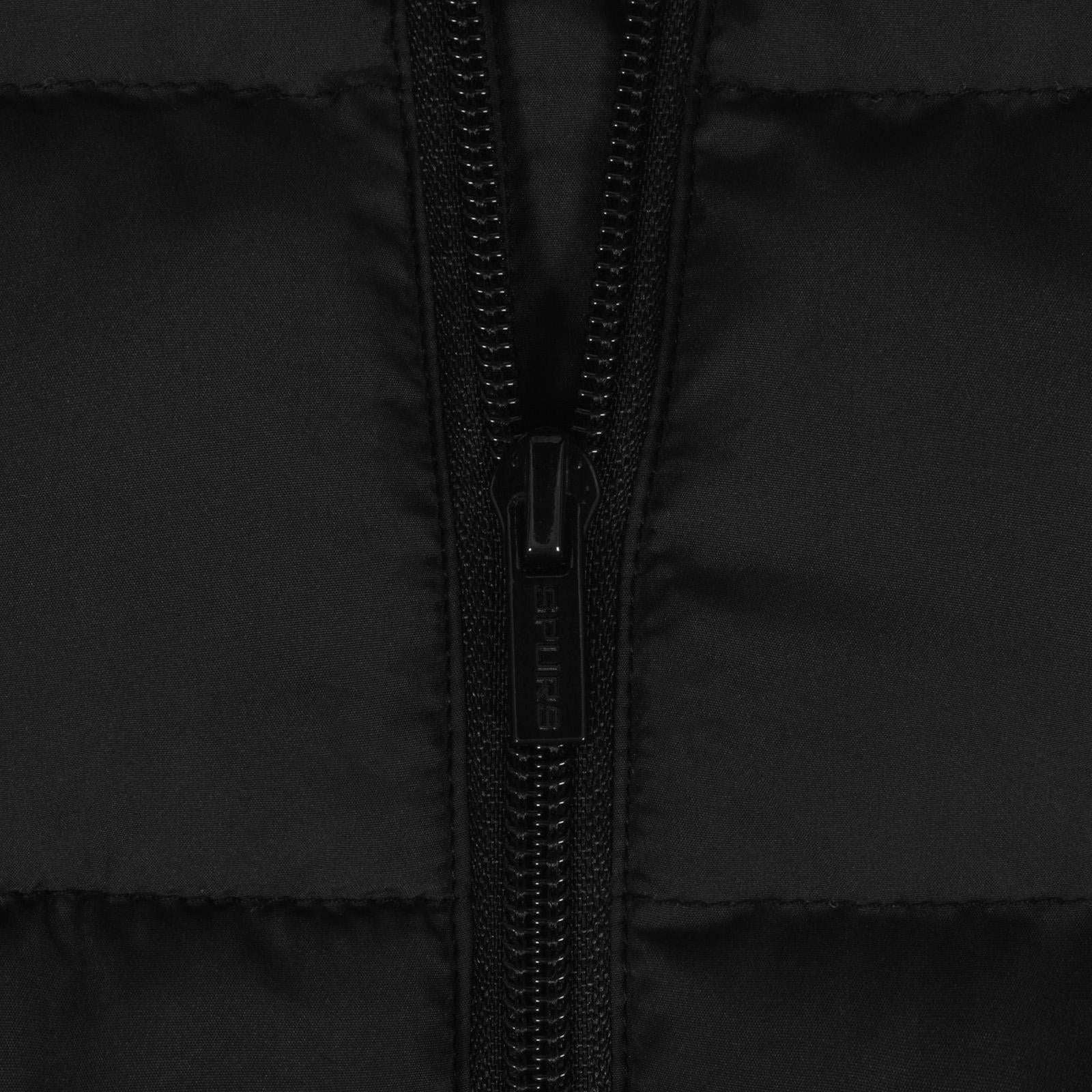 Black - Pack Shot - Tottenham Hotspur FC Mens Quilted Padded Gilet
