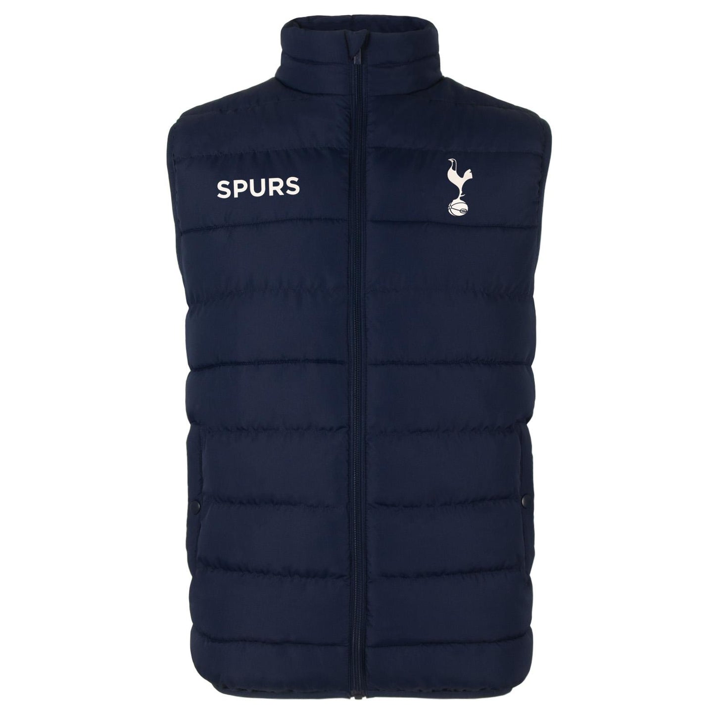 Navy Blue - Back - Tottenham Hotspur FC Mens Quilted Padded Gilet