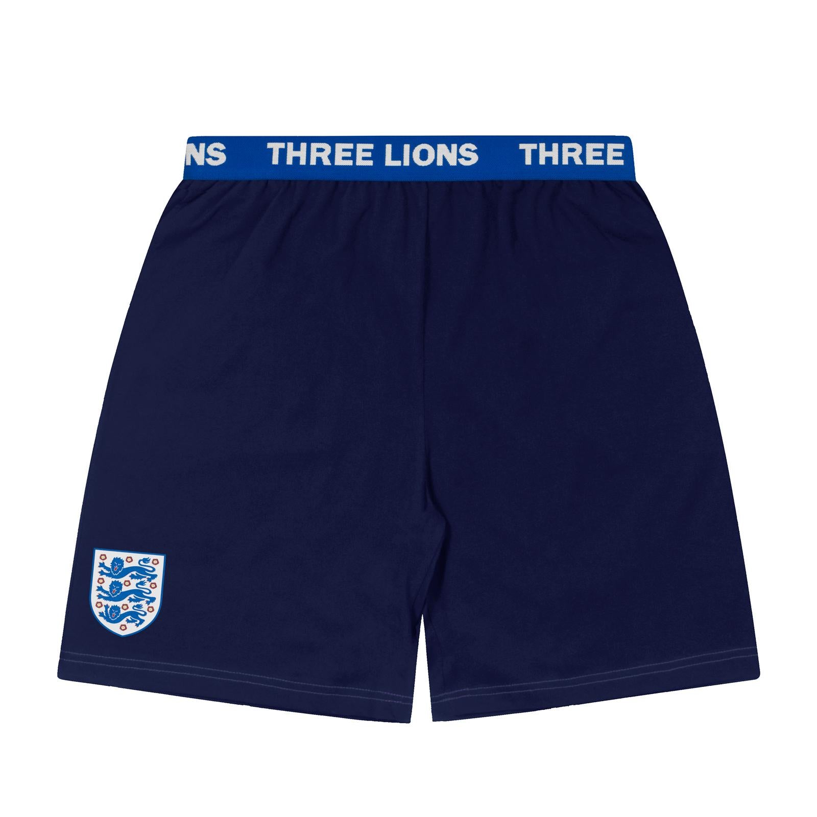 White - Pack Shot - England FA Boys Short Pyjama Set