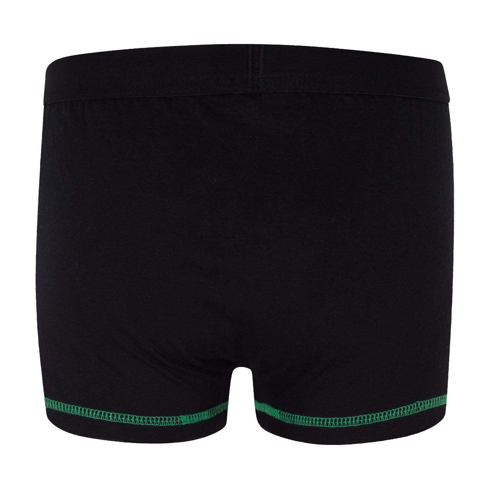 Black-Green-Grey - Pack Shot - Celtic FC Boys Crest Boxer Shorts (Pack of 3)