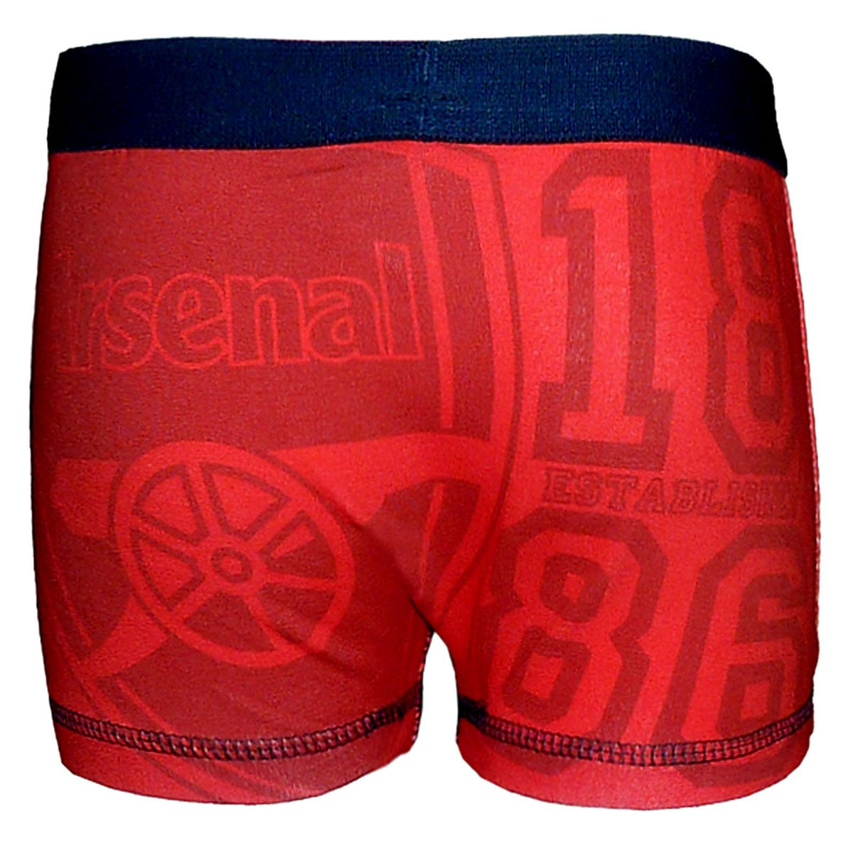 Red - Back - Arsenal FC Boys Boxer Shorts
