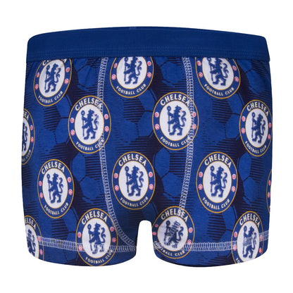 Blue-Navy-Grey - Lifestyle - Chelsea FC Boys Boxer Shorts (Pack of 3)
