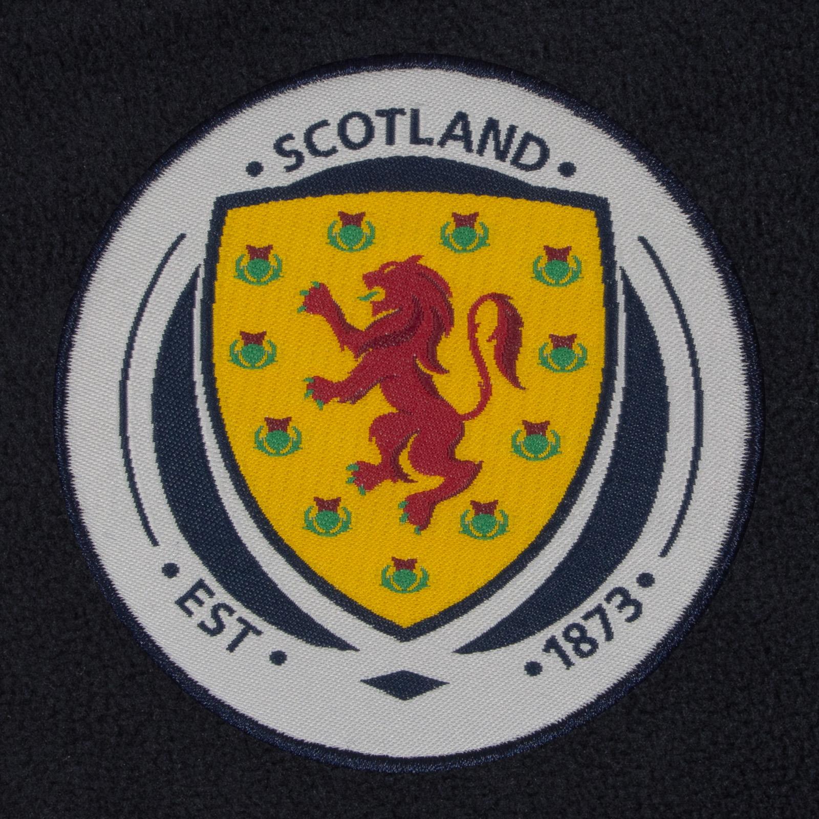 Navy - Pack Shot - Scottish FA Mens Crest Fleece Jacket
