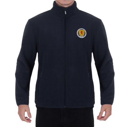 Navy - Front - Scottish FA Mens Crest Fleece Jacket