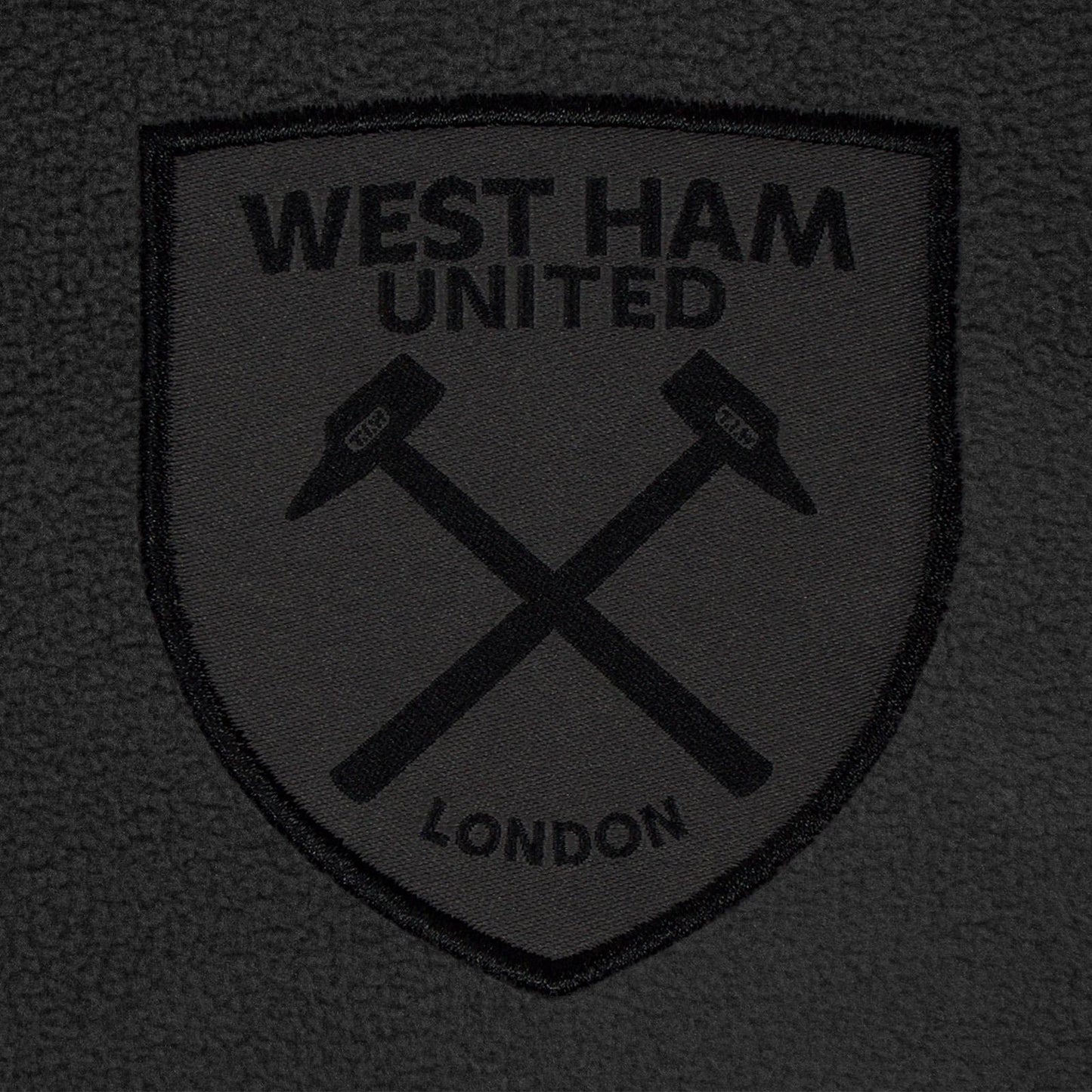 Grey - Pack Shot - West Ham United FC Mens Crest Fleece Jacket