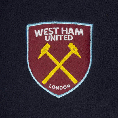 Navy - Pack Shot - West Ham United FC Mens Crest Fleece Jacket