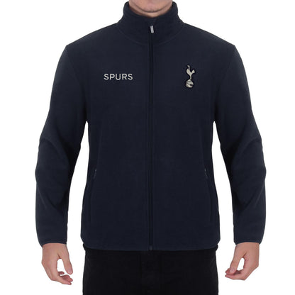 Navy - Front - Tottenham Hotspur FC Mens Crest Fleece Jacket