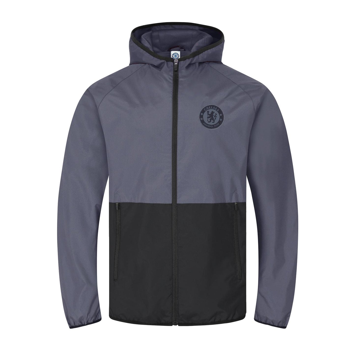 Black - Front - Chelsea FC Boys Crest Two Tone Windbreak