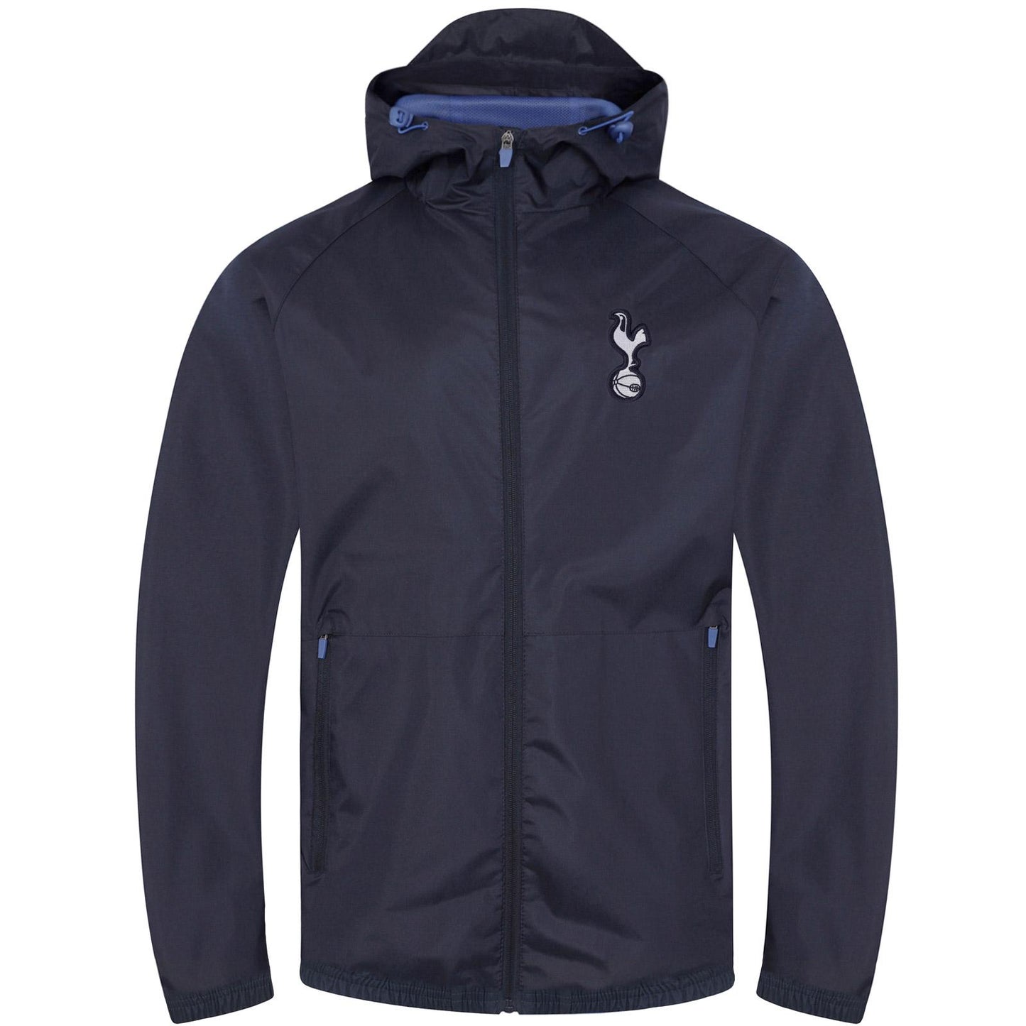 Navy - Front - Tottenham Hotspur FC Mens Crest Peaked Windbreaker