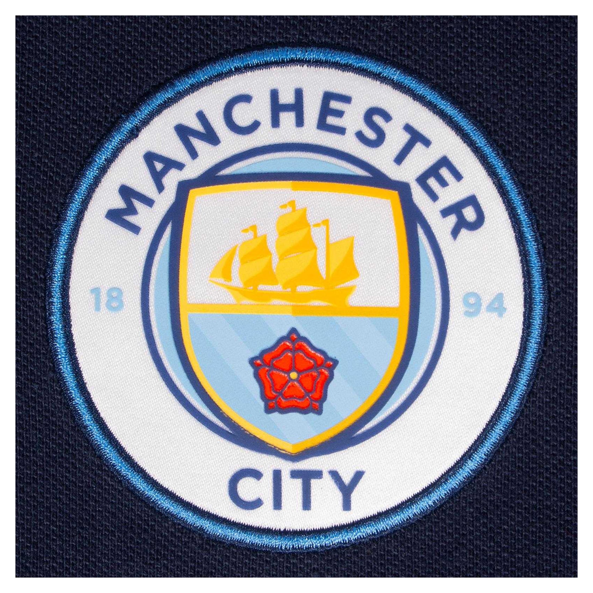 Navy - Lifestyle - Manchester City FC Mens Contrast Sleeves Polo Shirt