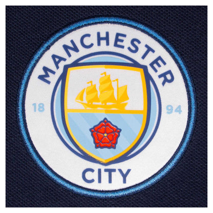 Navy - Lifestyle - Manchester City FC Mens Contrast Sleeves Polo Shirt