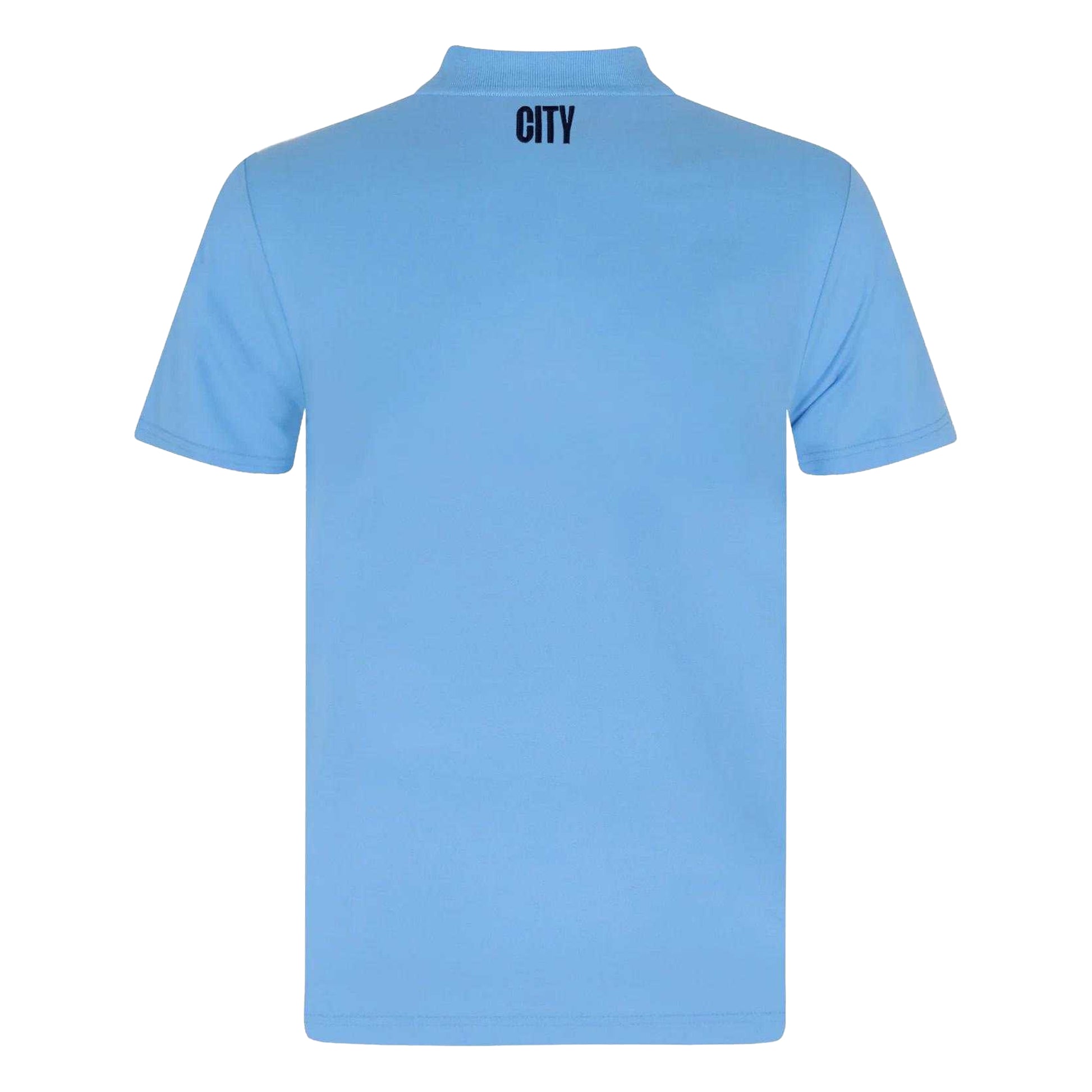 Sky Blue - Back - Manchester City FC Mens Crest Polo Shirt