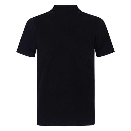 Black - Back - Newcastle United FC Mens Woven Patch Polo Shirt