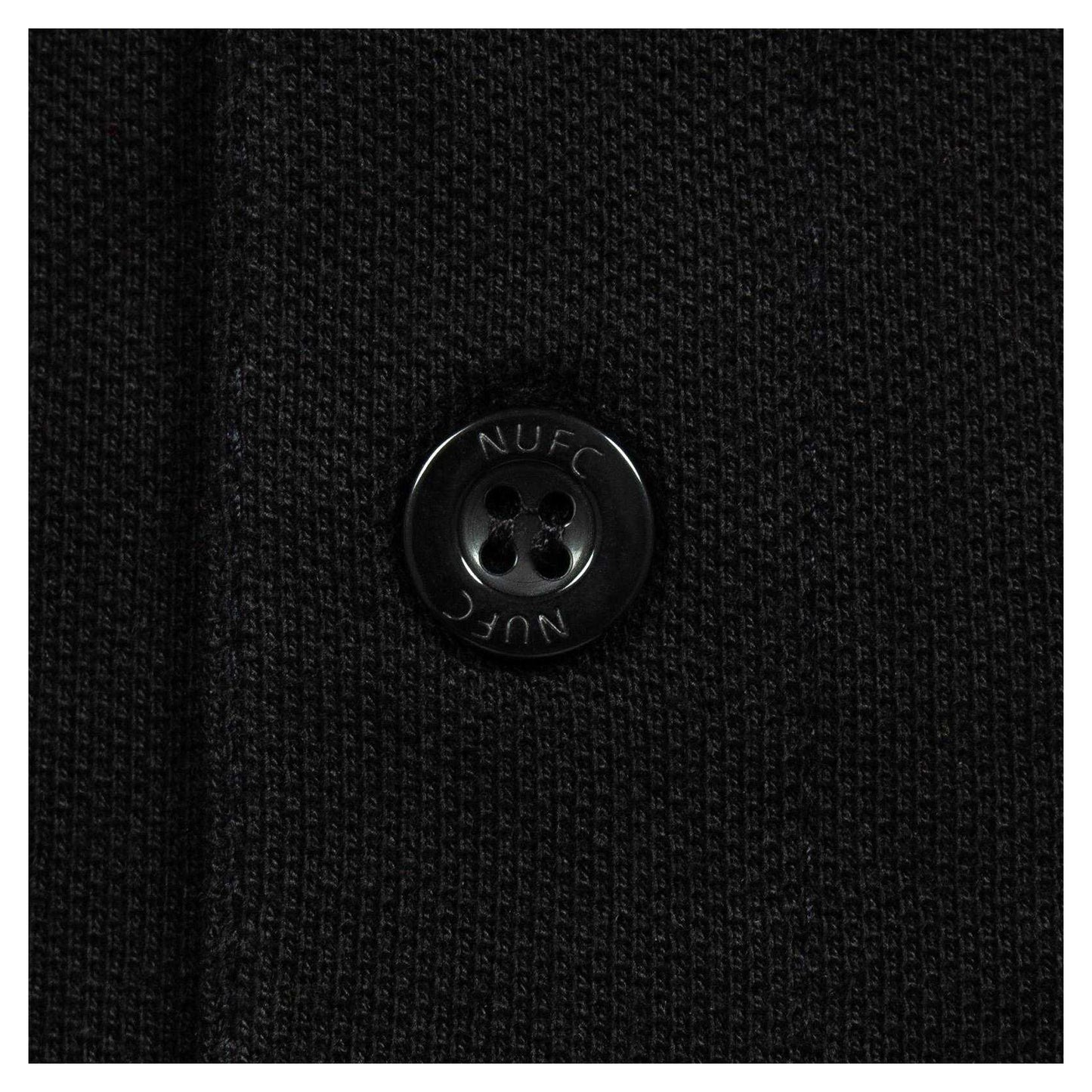 Black - Pack Shot - Newcastle United FC Mens Woven Patch Polo Shirt