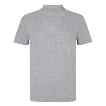 Grey - Back - Newcastle United FC Mens Woven Patch Polo Shirt