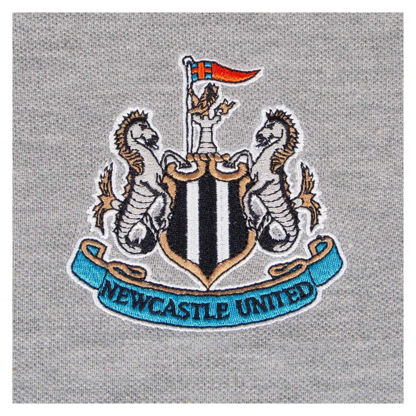 Grey - Lifestyle - Newcastle United FC Mens Woven Patch Polo Shirt
