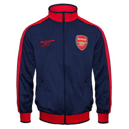 Navy-Red - Front - Arsenal FC Mens Retro Track Jacket